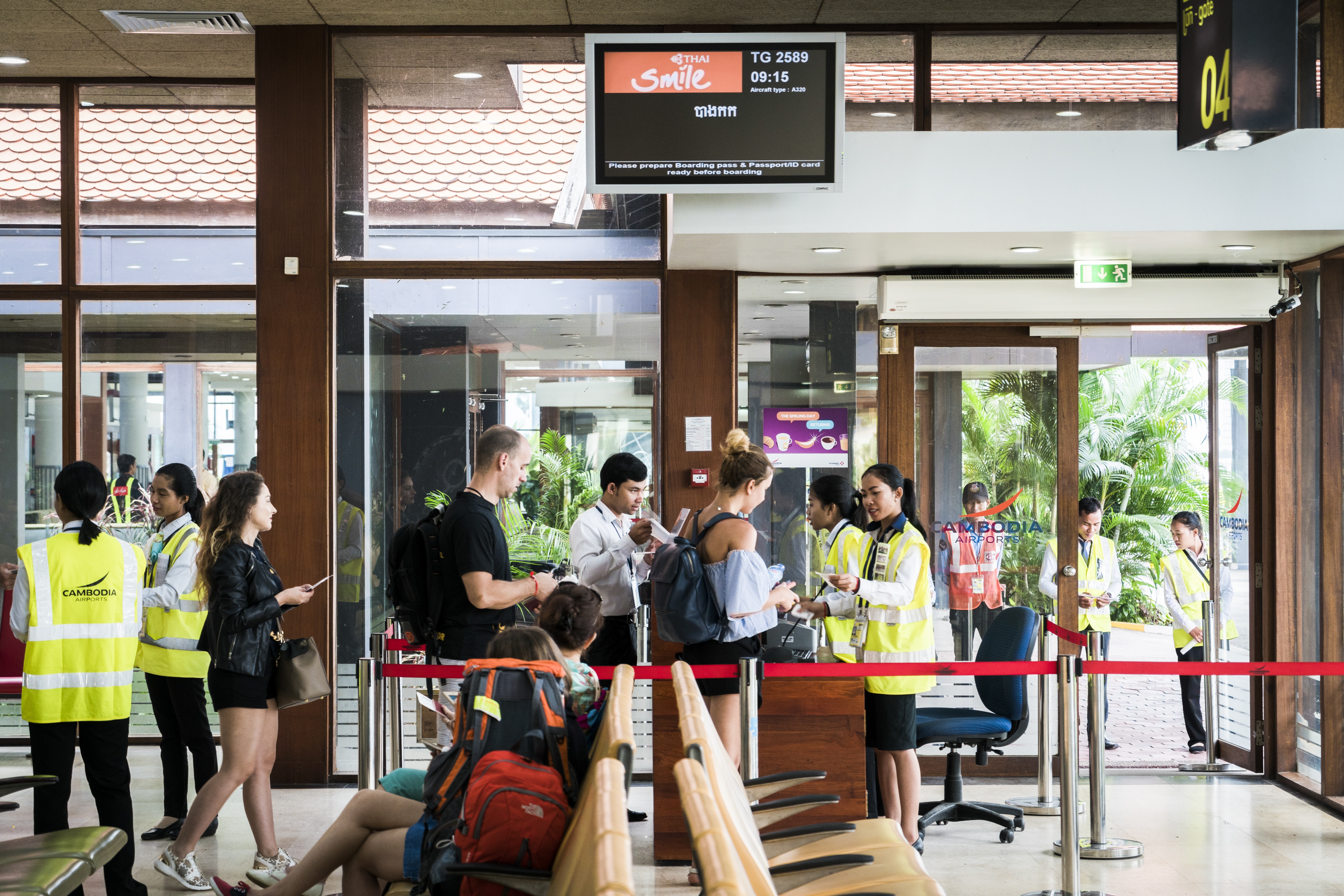 Passengers, Siem Rep Airport, Cambodia