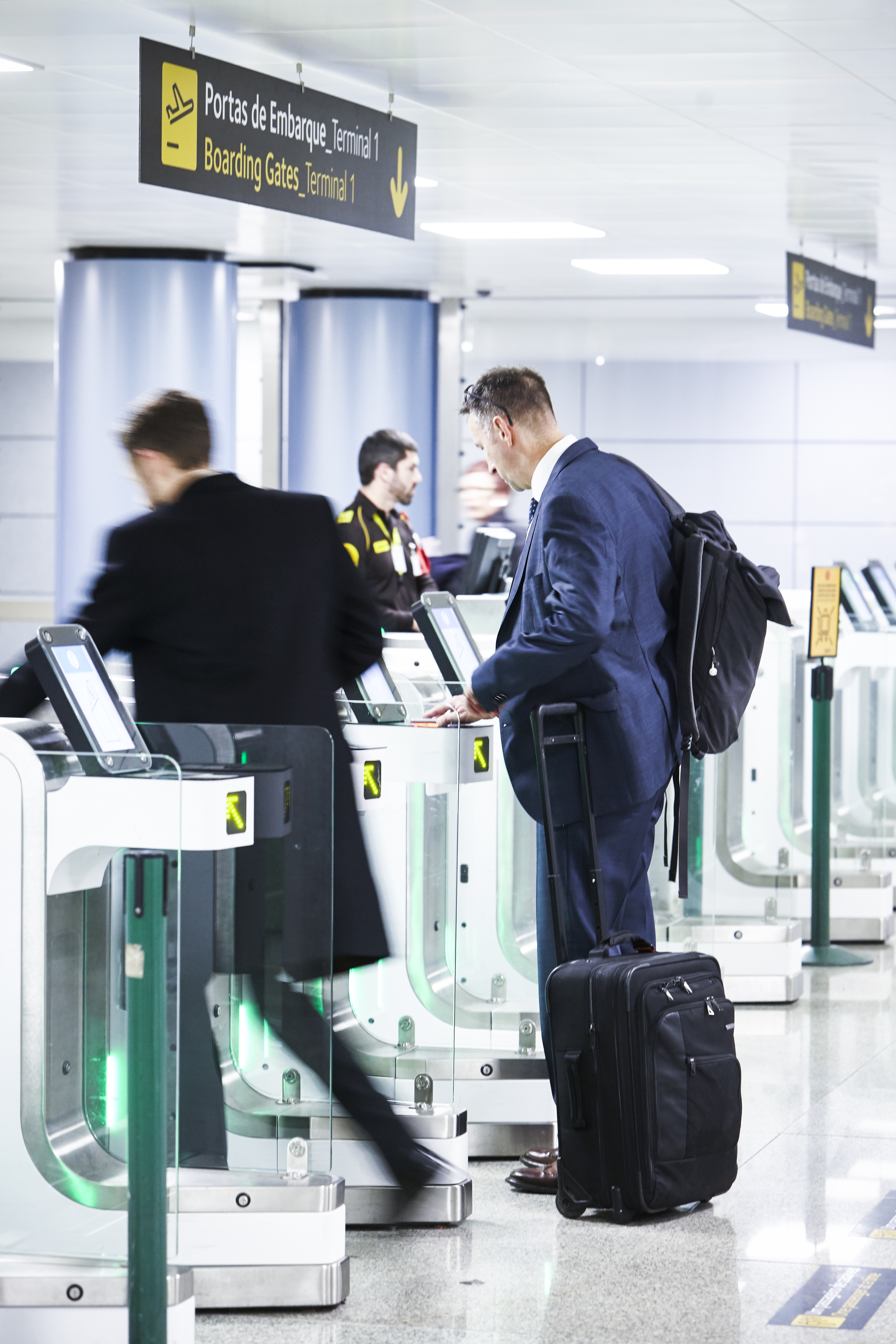 Boarding gate, Lisbon Airport, Portugal