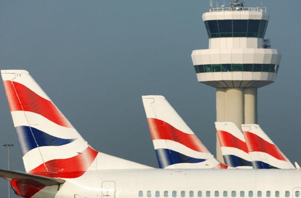 Airlines - British Airways tail fins at London Gatwick Airport 2.jpg