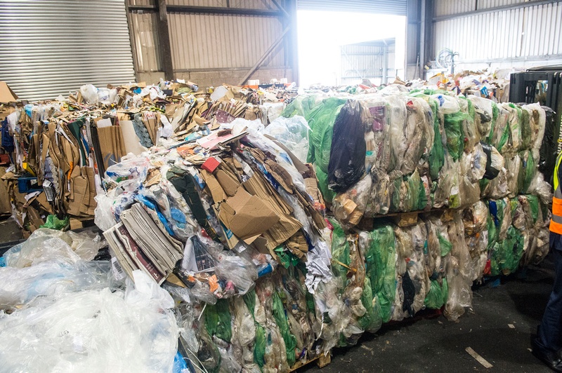 Sustainability - bales of waste at London Gatwick's world-first waste plant.jpg