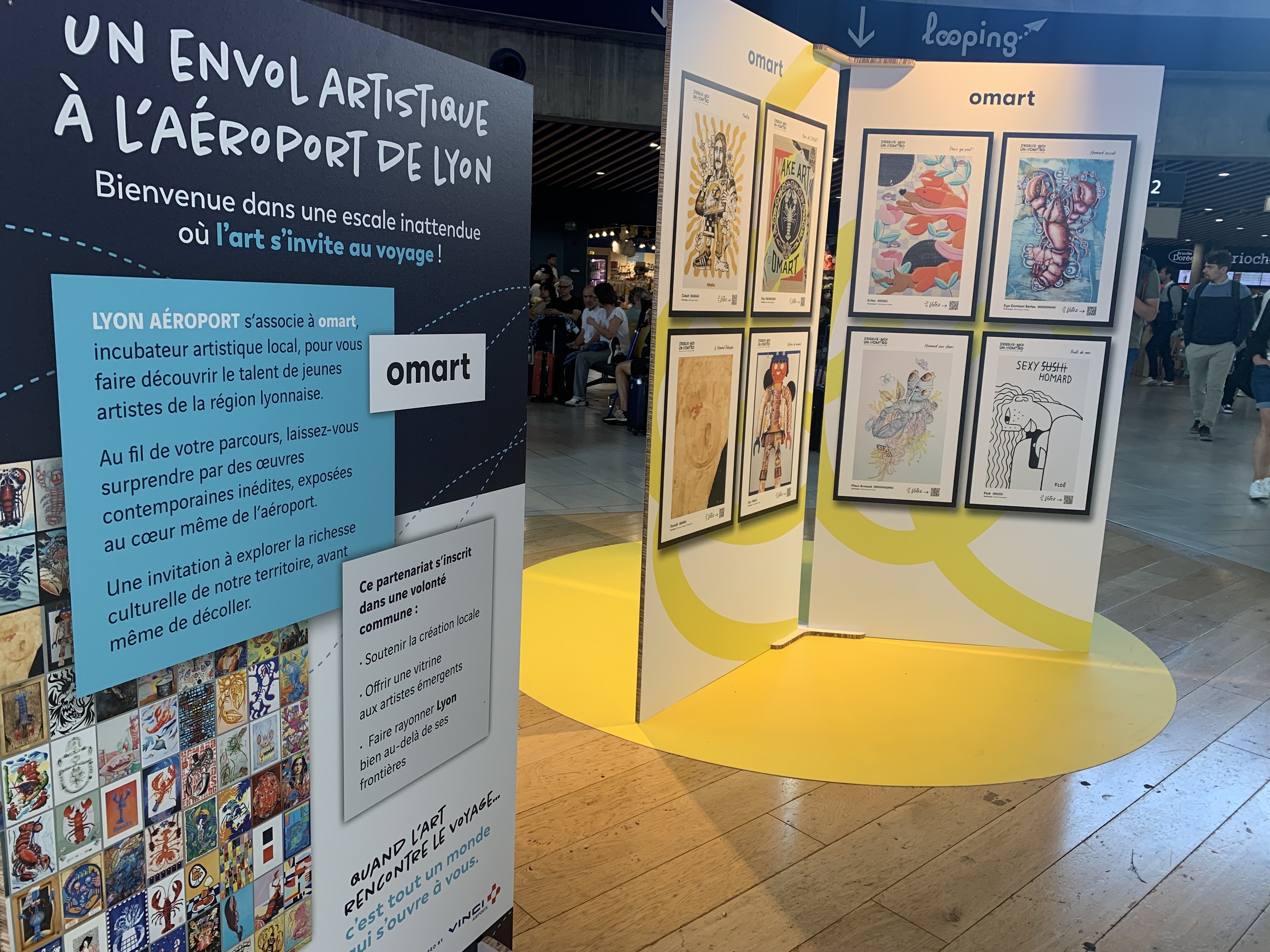 Exposition artistique OMART à l'aéroport Lyon-Saint Exupéry