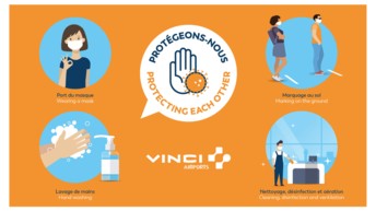 VINCI Airports met en place de nouvelles mesures sanitaires à l’échelle de tout son réseau de 45 aéroports