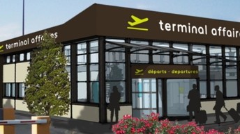 Pose de la première pierre du nouveau terminal affaires de l’aéroport de Clermont-Ferrand Auvergne