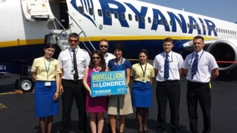 Vol inaugural Ryanair de la nouvelle ligne estivale Clermont-Ferrand / Londres-Stansted