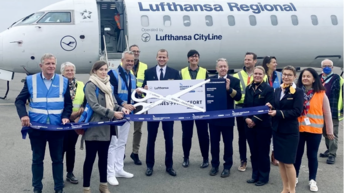 L’aéroport Rennes Bretagne et Lufthansa inaugurent le premier vol entre Rennes et Francfort