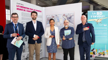 L’exposition « La BD s’envole ! » a été inaugurée à l’aéroport Lyon-Saint Exupéry