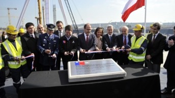 Foundation stone ceremony of Santiago airport’s future international terminal