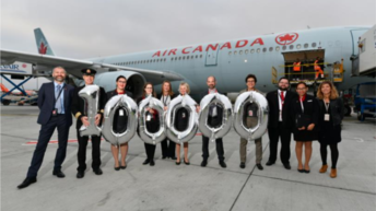 Lyon Airport announces its 100,000th passenger on its Lyon-Montréal direct route with Air Canada !