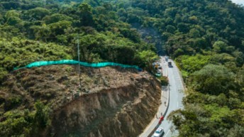 EL PROYECTO TERCER CARRIL AVANZA CON LAS OBRAS DE ESTABILIZACIÓN DE TALUDES EN EL SECTOR DE BOQUERÓN