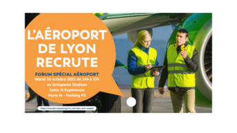 Lyon Aéro Emploi organise le Forum « Destination Emploi » le mardi 10 octobre de 14h00 à 17h00, au Groupama Stadium, à Décines.