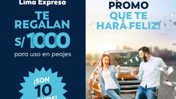 Lima Expresa e Interbank sortean diez bonos de mil soles para uso en peajes