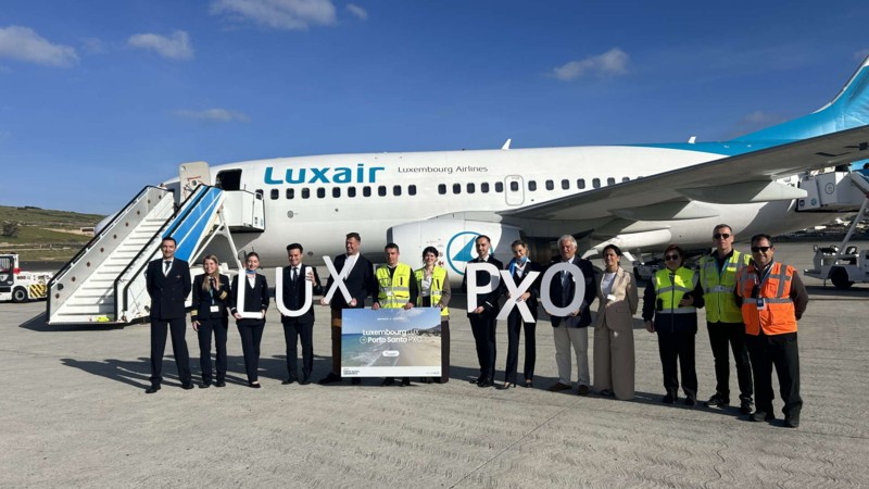 LUXAIR COM LIGAÇÃO DIRETA ENTRE PORTO-SANTO E LUXEMBURGO