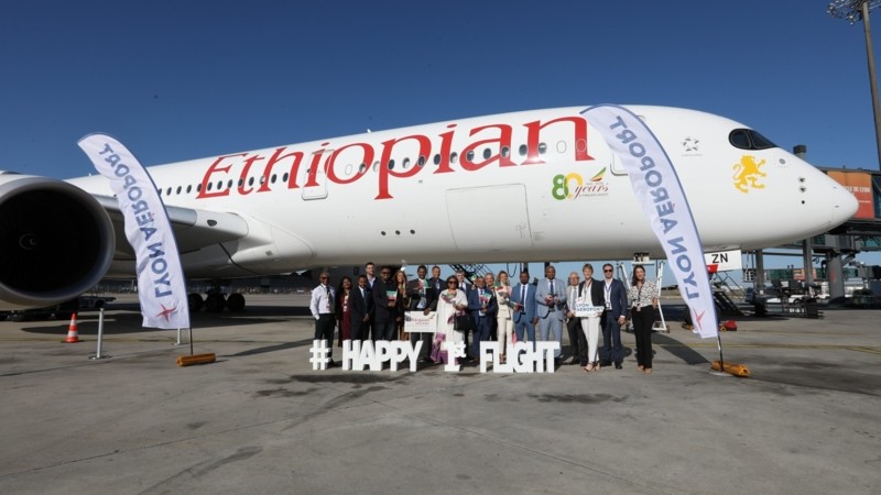 Aéroports de Lyon accueille le vol inaugural d’Ethiopian Airlines entre Addis-Abeba et Lyon