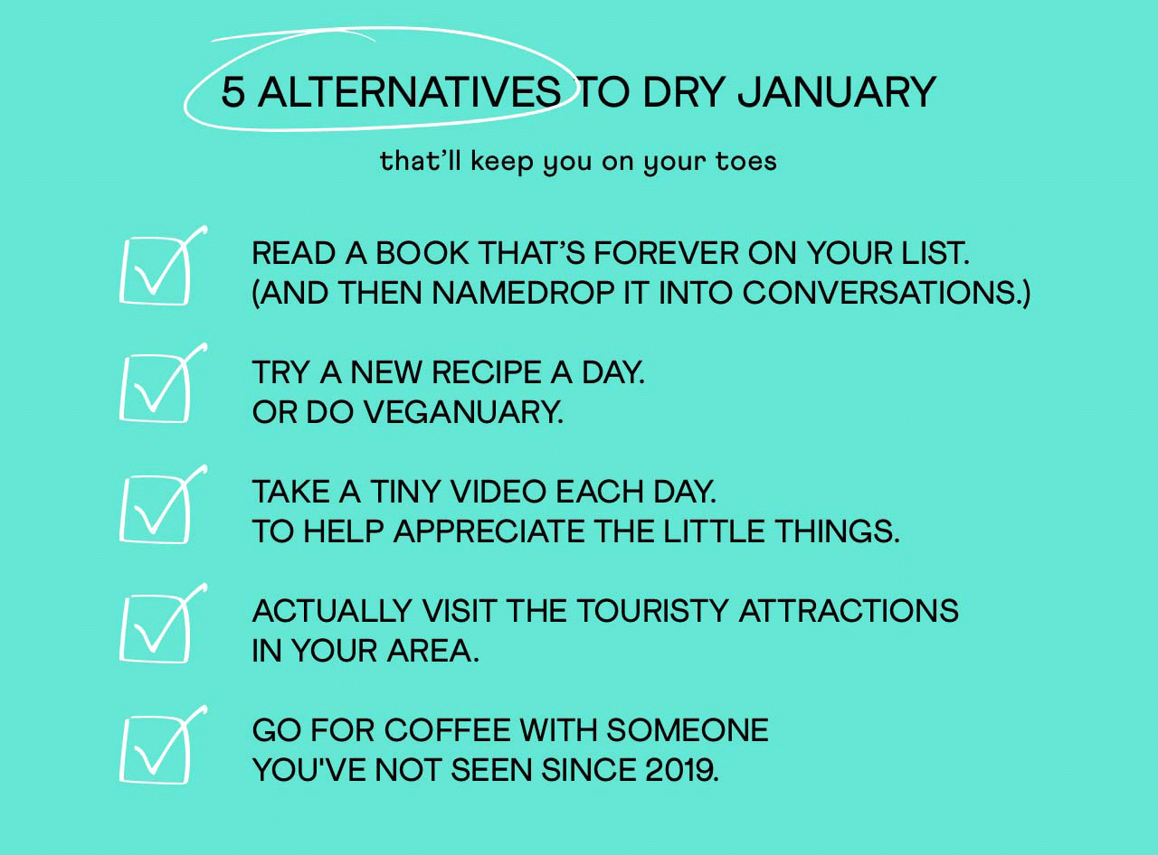5 alternatives to dry January