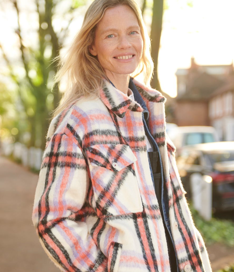 The checked shacket
