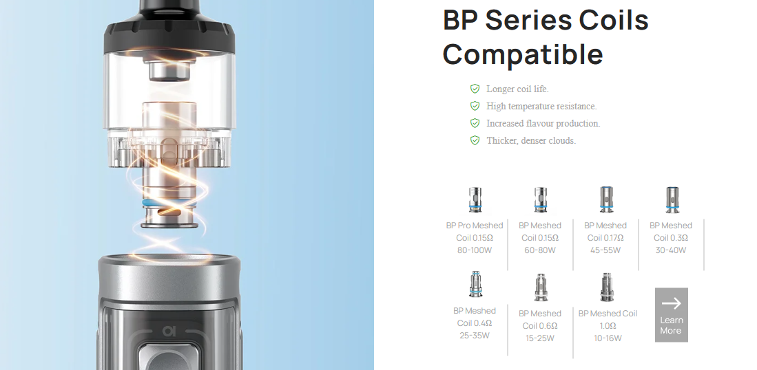 Aspire Veynom LX Kit Coil Chart