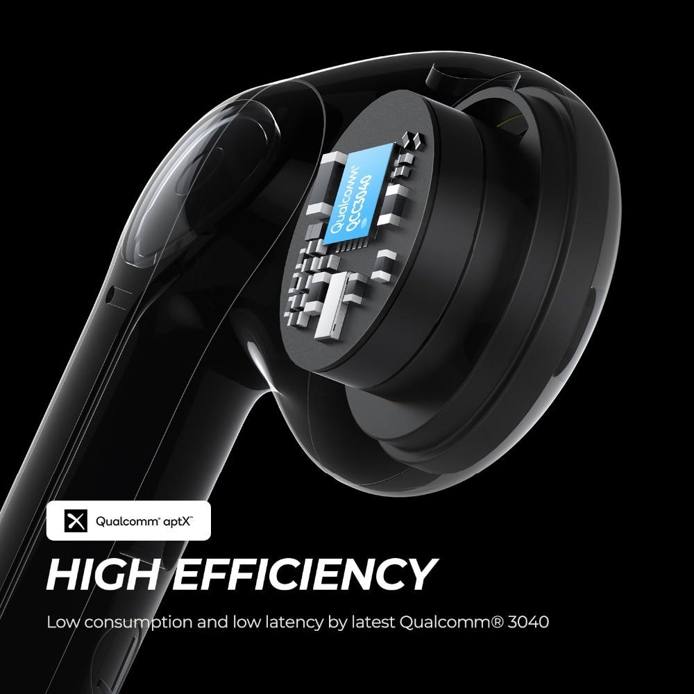 (amzn-nln) soundpeats trueair2+ (plus) wireless earphones qcc3040 aptx-adaptive bluetooth v5.2 earbuds 4-mic cvc 8.0 noise cancellation game