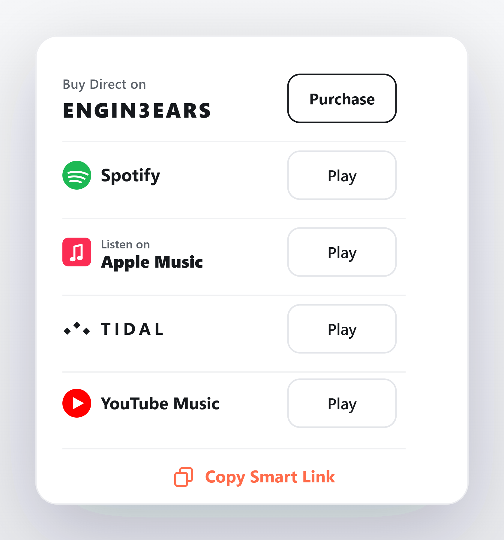 Smart link card UI