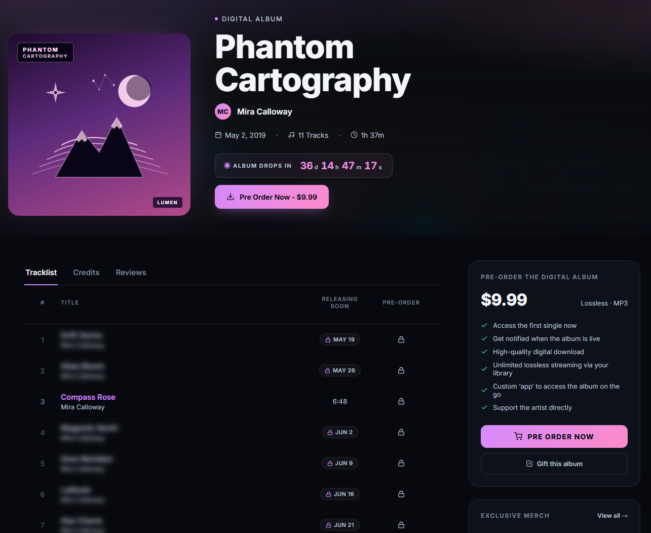 EngineEars direct-to-fan artist store with merch, music, and exclusive content