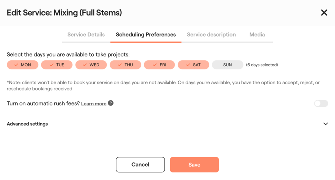 EngineEars engineer calendar view with booked sessions and deep-work blocks