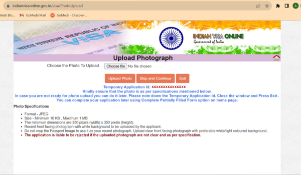 Medical Visa Application Form For India