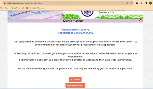 Medical Visa Application Form For India