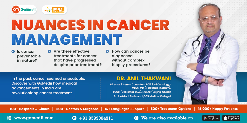 Nuances in Cancer Management With Dr Anil Thakwani | Director of Oncology Dept | Sharda Hospitals-GoMedii