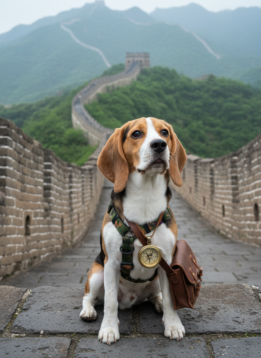 Globetrotter — AI pet portrait example