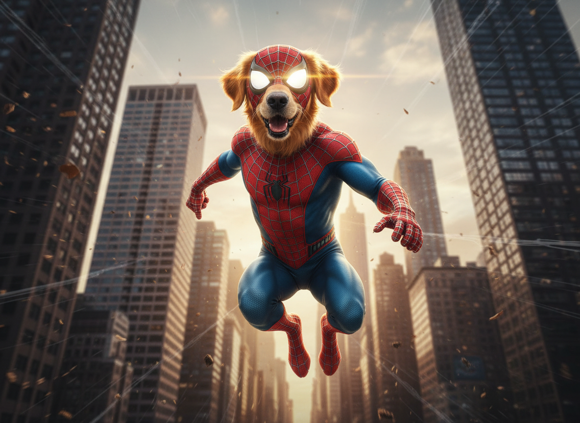Superheroes — AI pet portrait example
