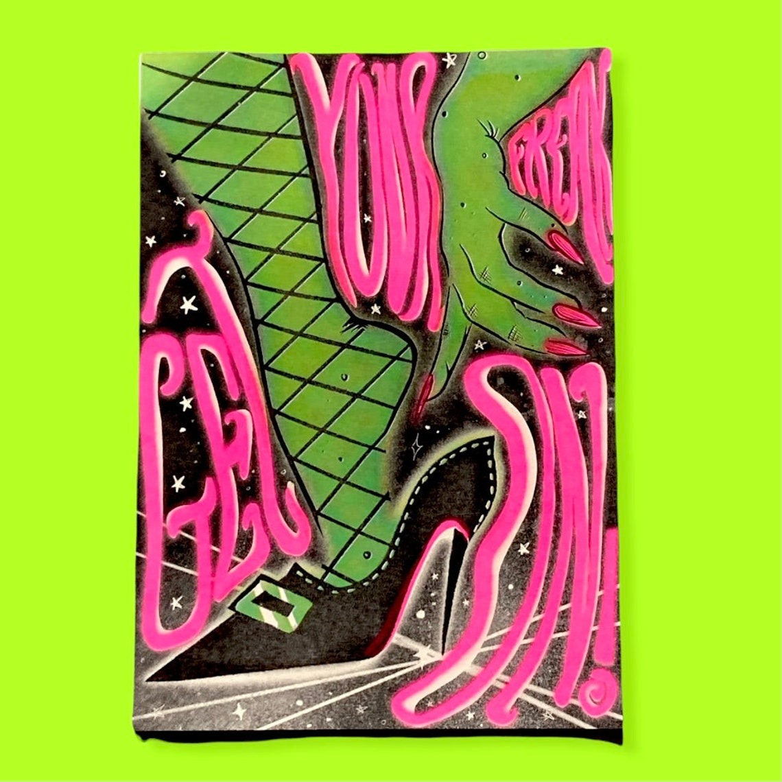 Get Your Freak On A4 Risograph Print - Katie Jackson image 1
