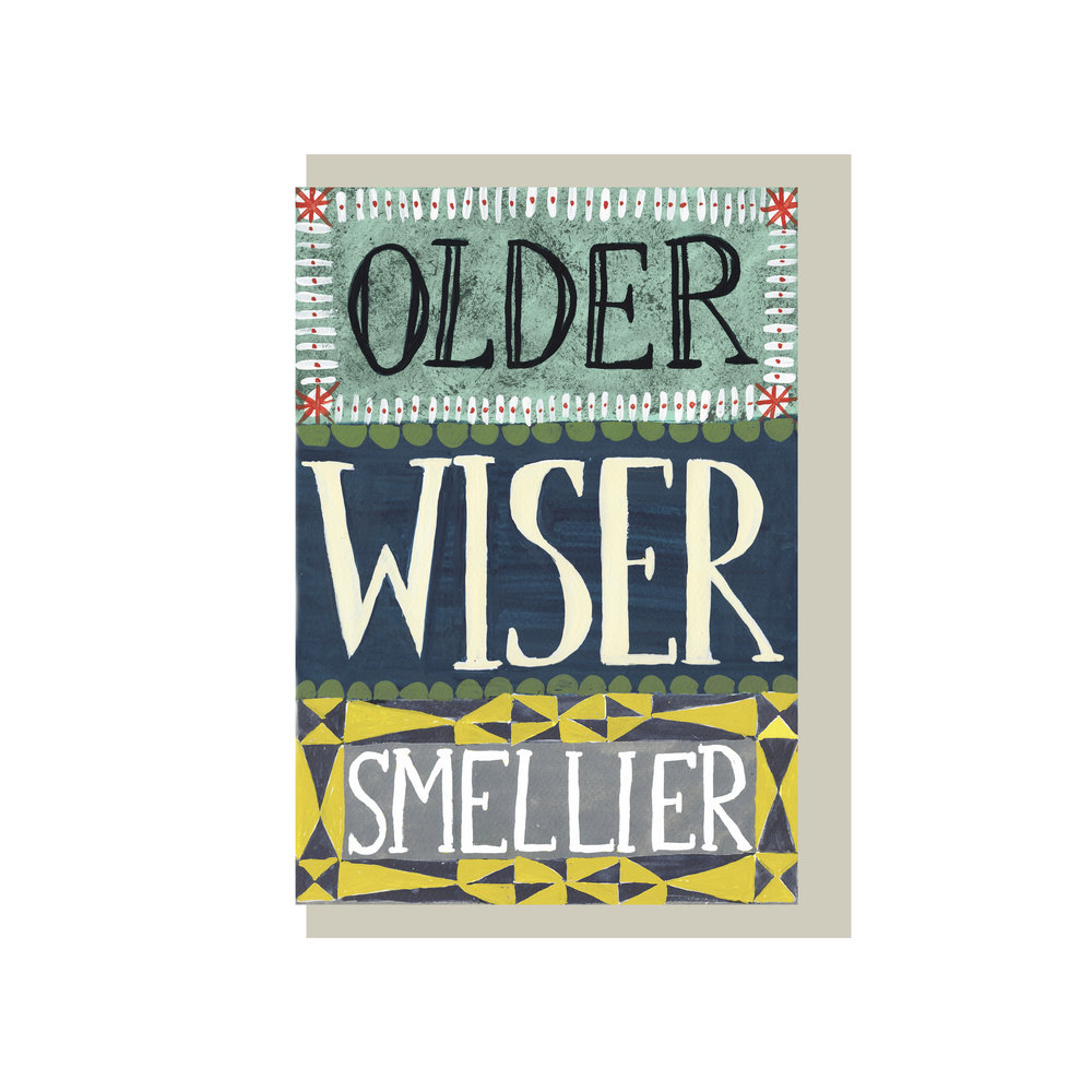 Older Wiser Smellier Card - Hadley image 1