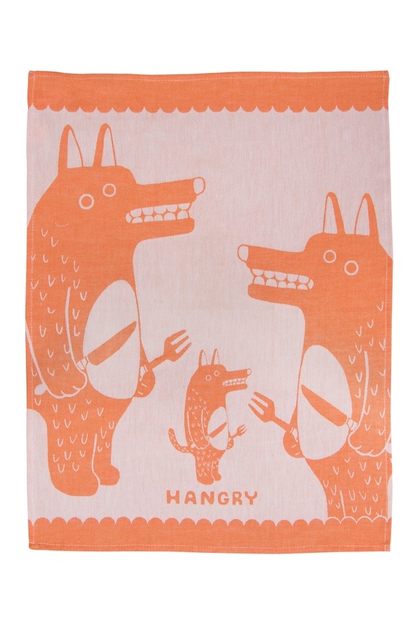 Hangry Wolf Tea Towel - Incognito image 1