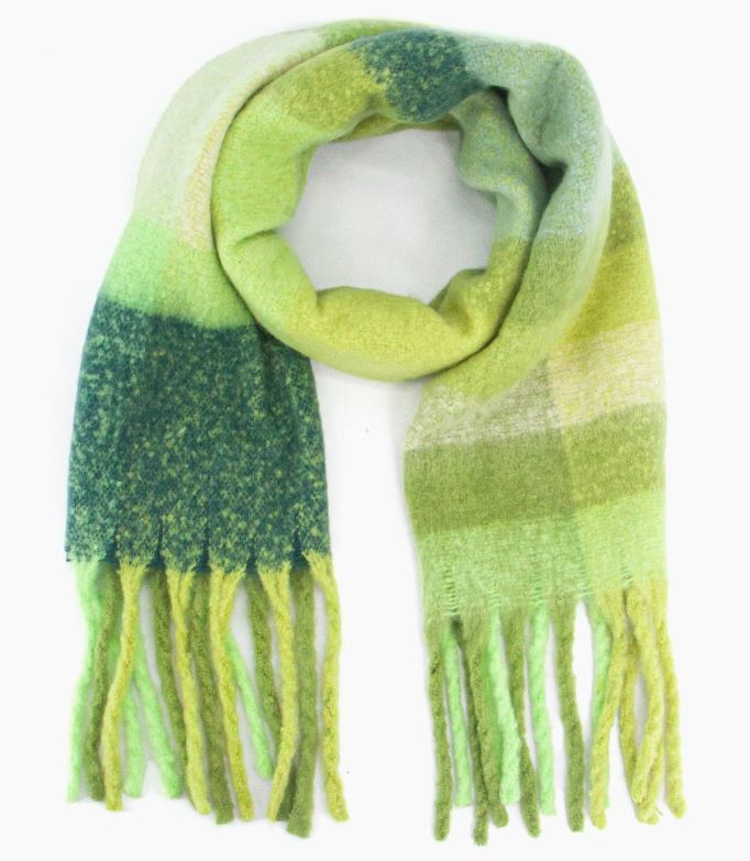 Allie Green Squares Heavyweight Scarf - Sarta image 1