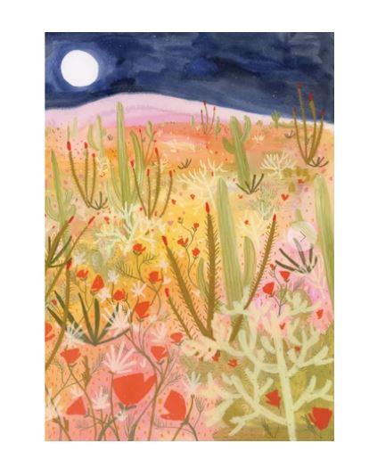 Moonlit Desert Card - Roger La Borde image 1