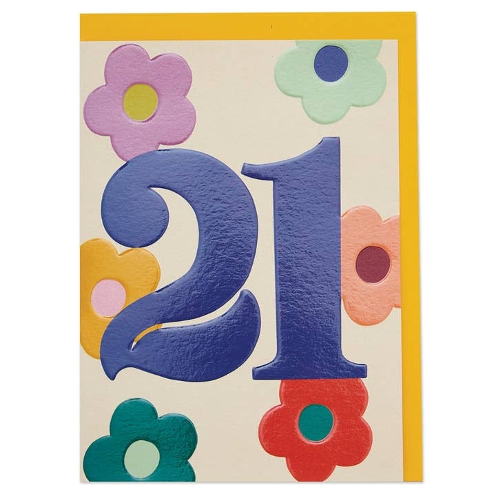 21 Floral Card - Raspberry Blossom image 1