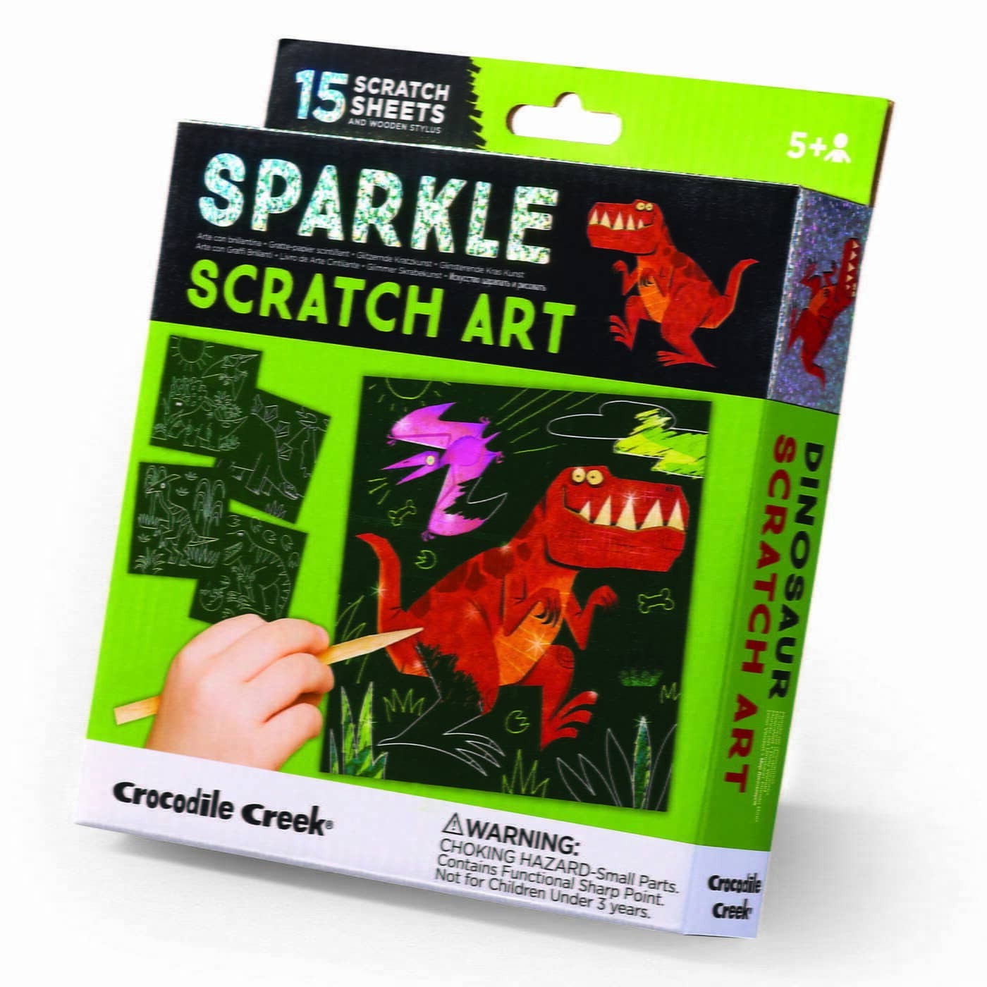 Sparkle Scratch Art - Dinosaurs image 1