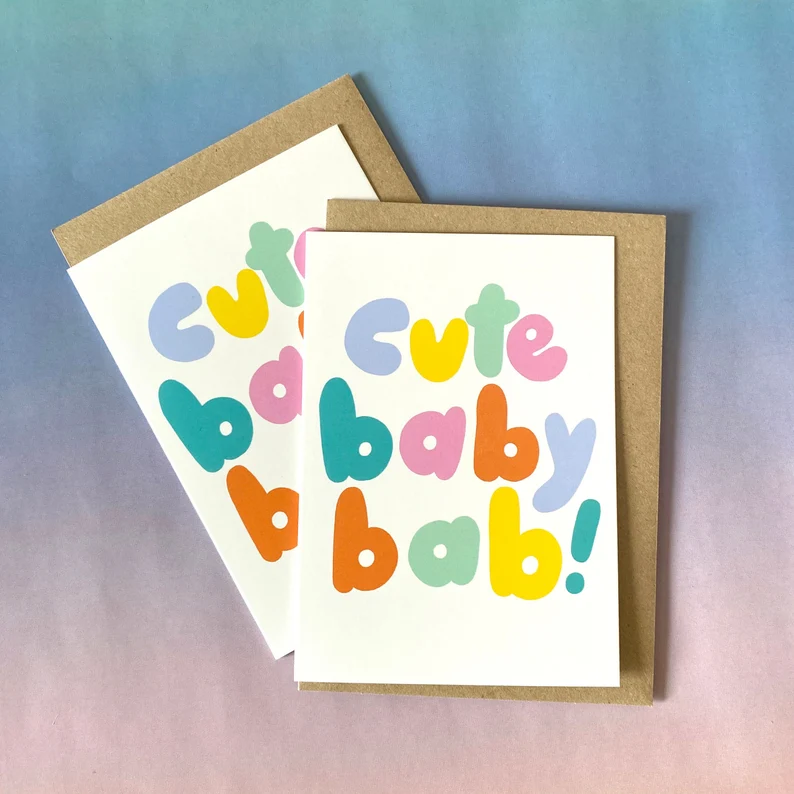 Cute Baby Bab - Brummie Card - Maxene Brown image 1