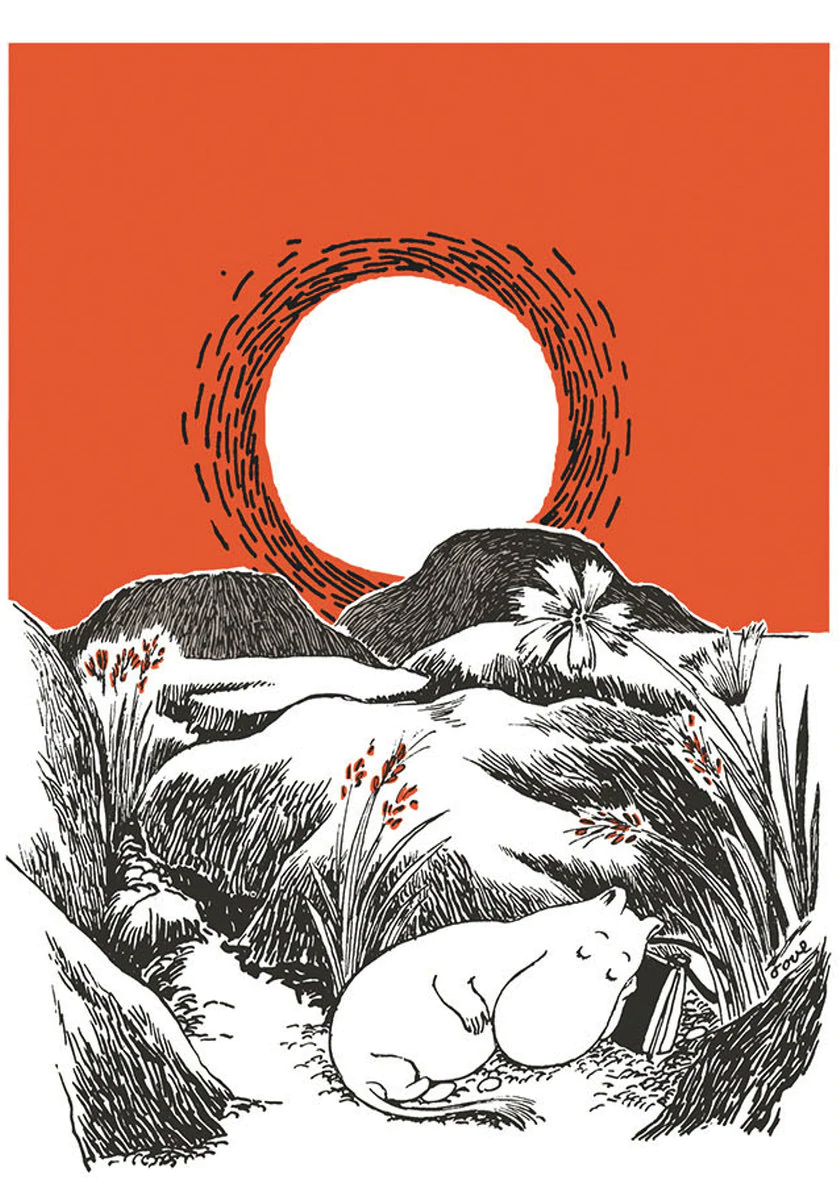 Moomin Sleeping Under Orange Sky - Roger La Borde - Roger La Borde image 1