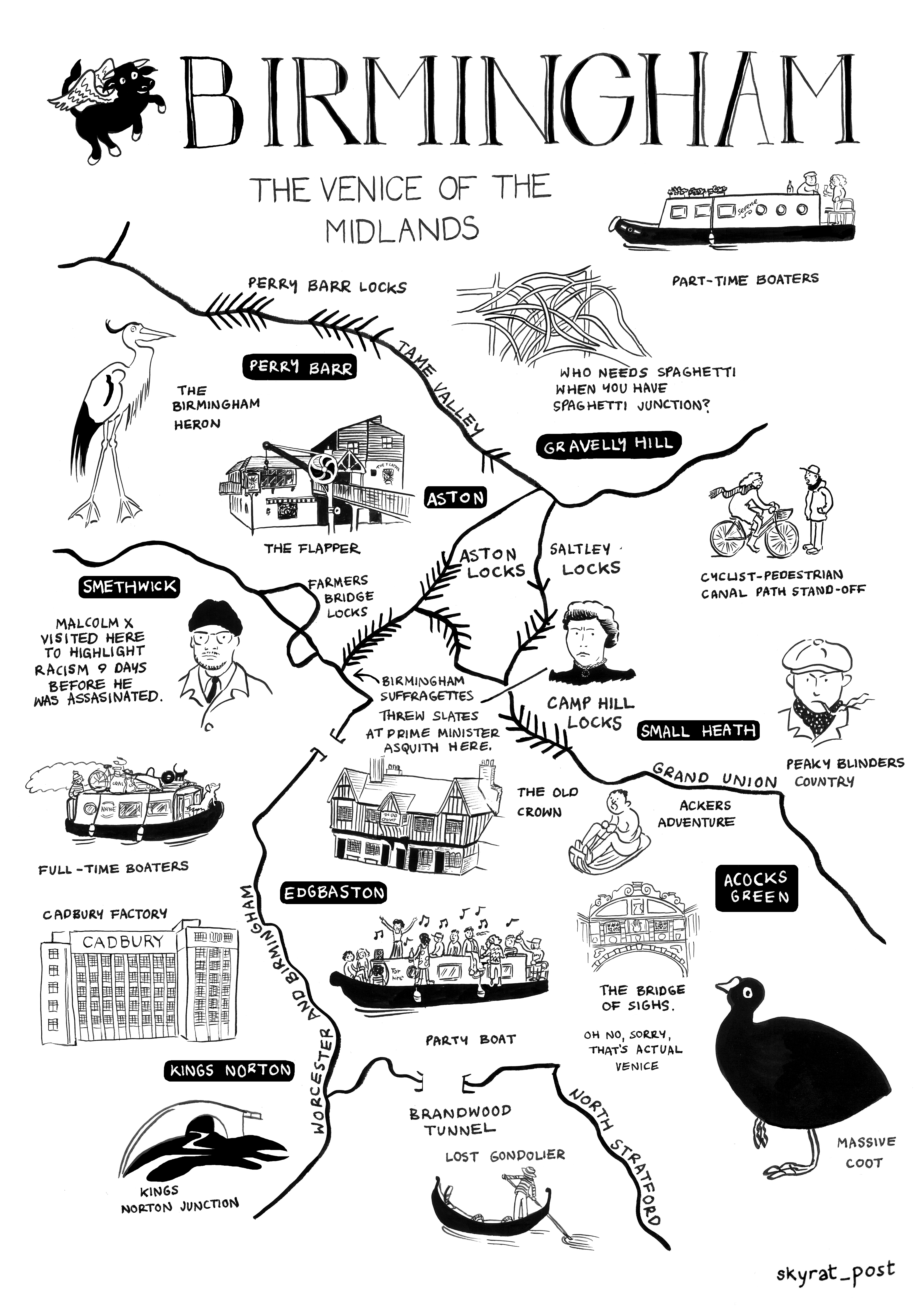 The Venice of the Midlands A3 Print - Skyrat image 1