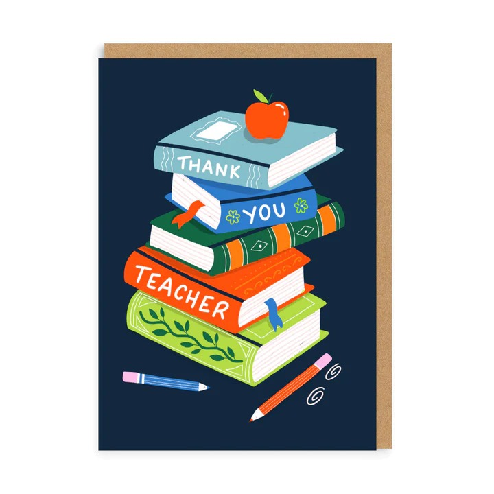 Thank You Teacher with Books - Ohh Deer image 1