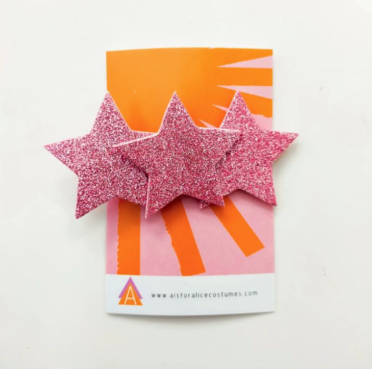 Glitter Star Hair Clip - A is for Alice image 3