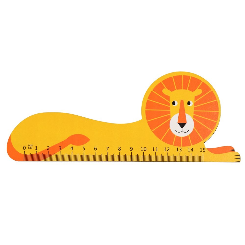 RRP £4.50 / Wooden Lion Ruler - Rex London image 1