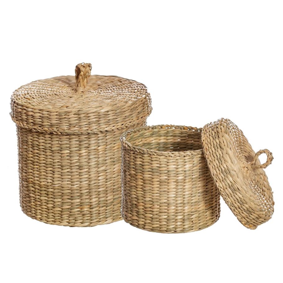 Seagrass Baskets With Lids image 2