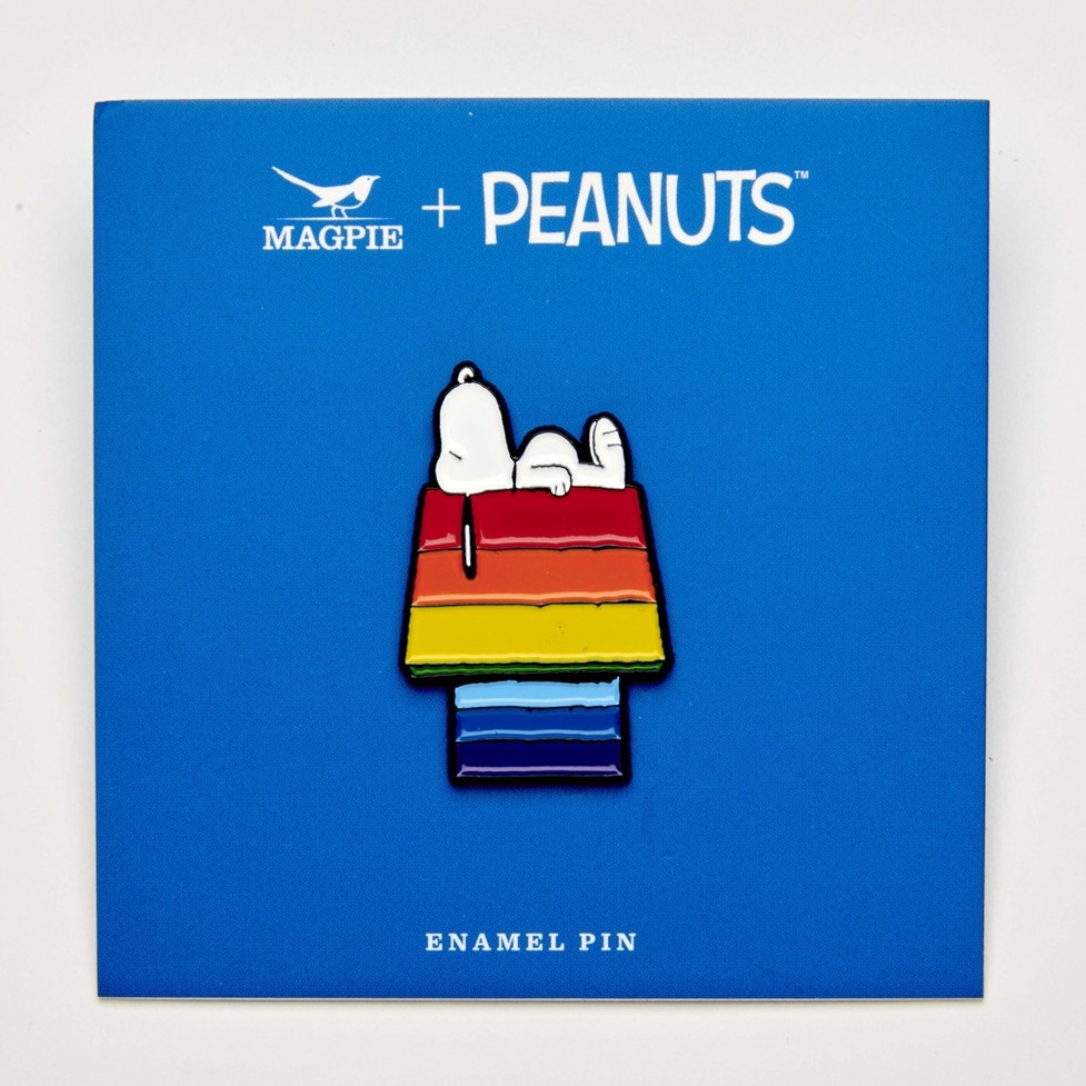 Rainbow Good Vibes Pin - Magpie x Peanuts image 1
