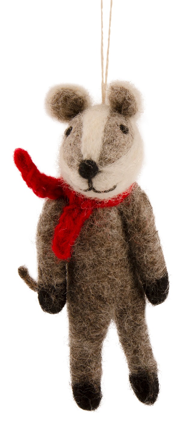 Felt Badger Decoration - Namaste image 1