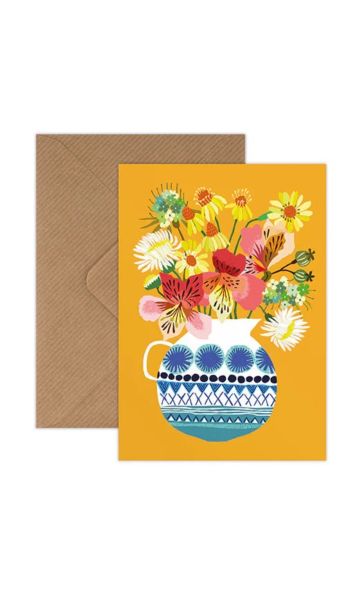 Festival Flowers Greetings Card - Brie Harrison image 1