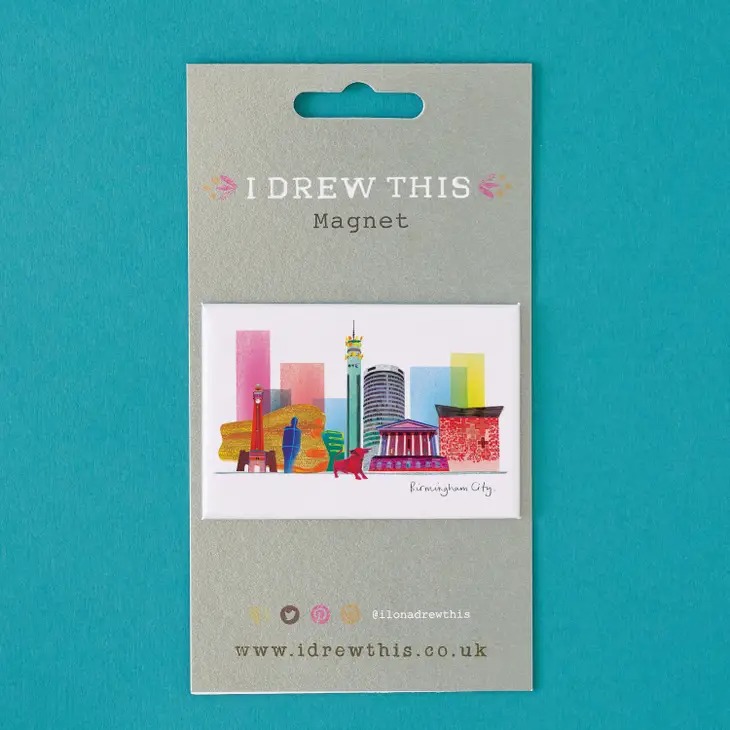 Birmingham Skyline Magnet - I Drew This image 1