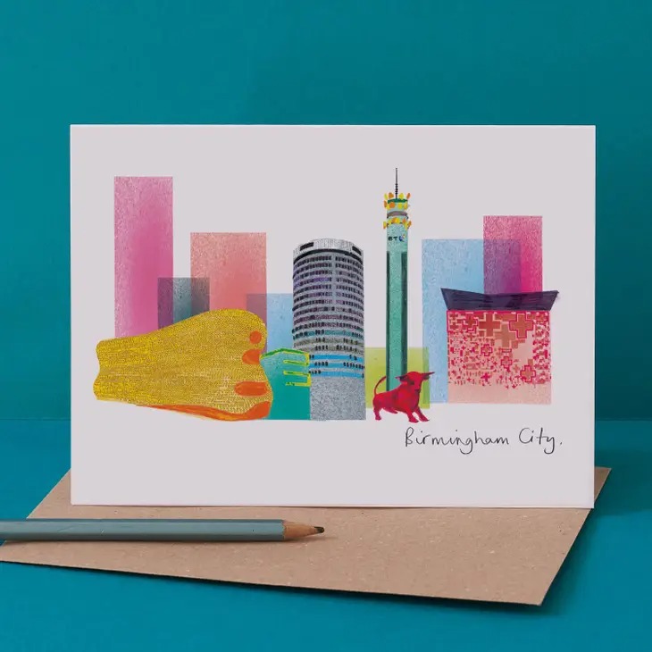 Birmingham Skyline Card - I Drew This image 1
