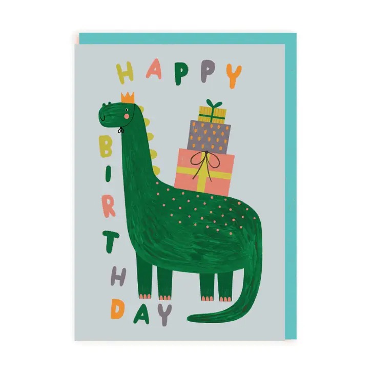 Happy Birthday Dinosaur With Presents- Ohh Deer image 1