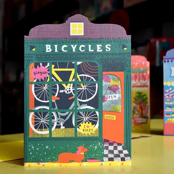 Bicycle Shop Die Cut Card - Printed Peanut image 2